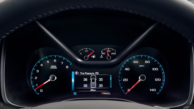 Dashboard of a 2018 GMC Canyon featuring a digital speedometer